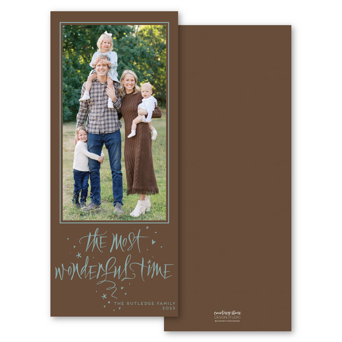 Most Wonderful Time Skinny Holiday Card