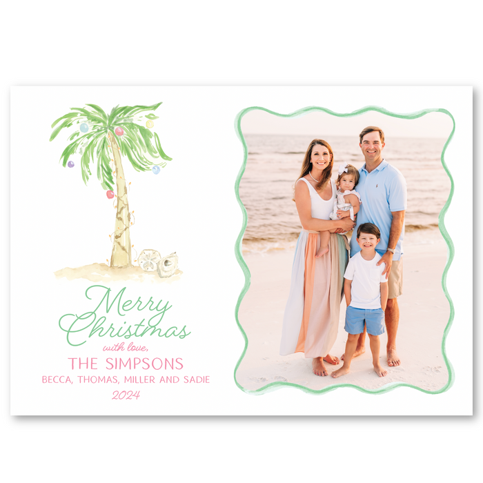 Palm Tree Holiday Card | Horizontal - Colorful