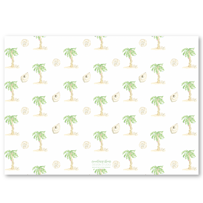 Palm Tree Holiday Card | Horizontal - Colorful