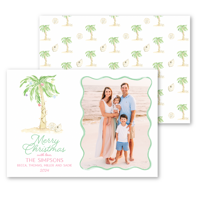 Palm Tree Holiday Card | Horizontal - Colorful