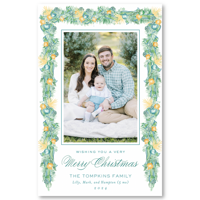 'Palm Royale' Holiday Card - A9 - Larger Card Size