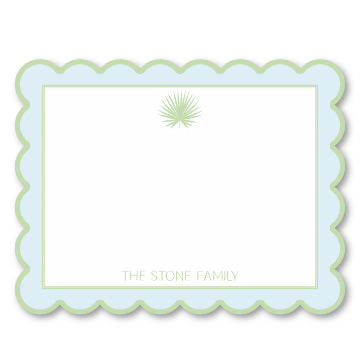 Palm Scallop Cut-Out Stationery