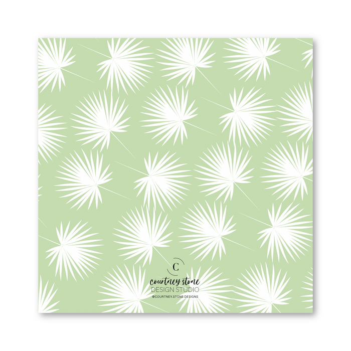 Solid Color Palm Enclosure Card | Gift Tag (choose your color)