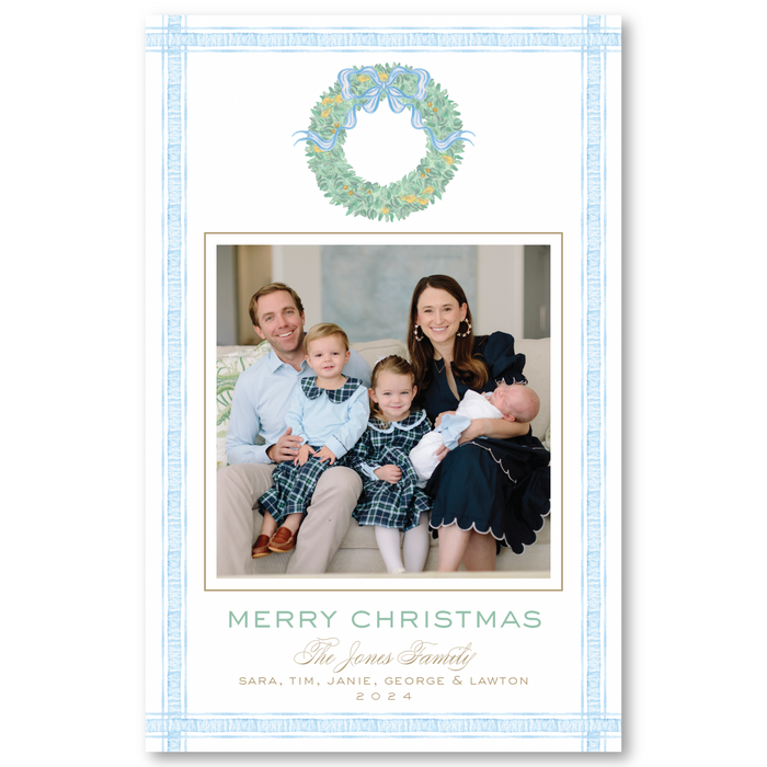 'Pear-y Christmas' Holiday Card - A9 - Larger Card Size