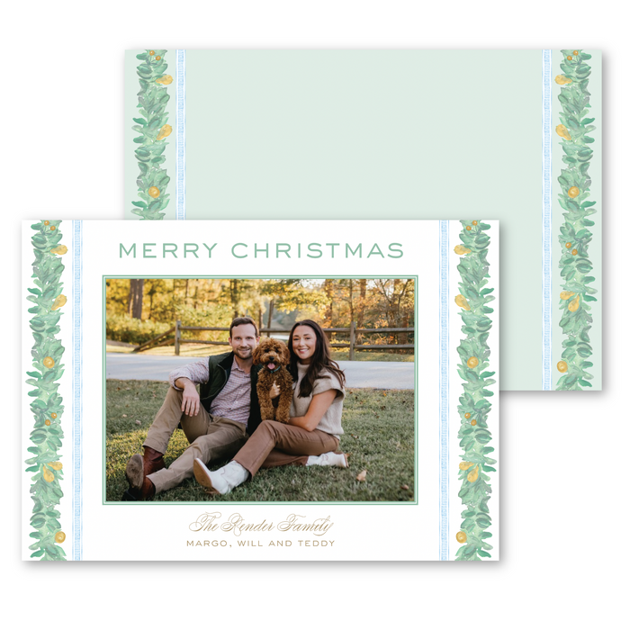 'Pear-y Christmas' Holiday Card - Horizontal