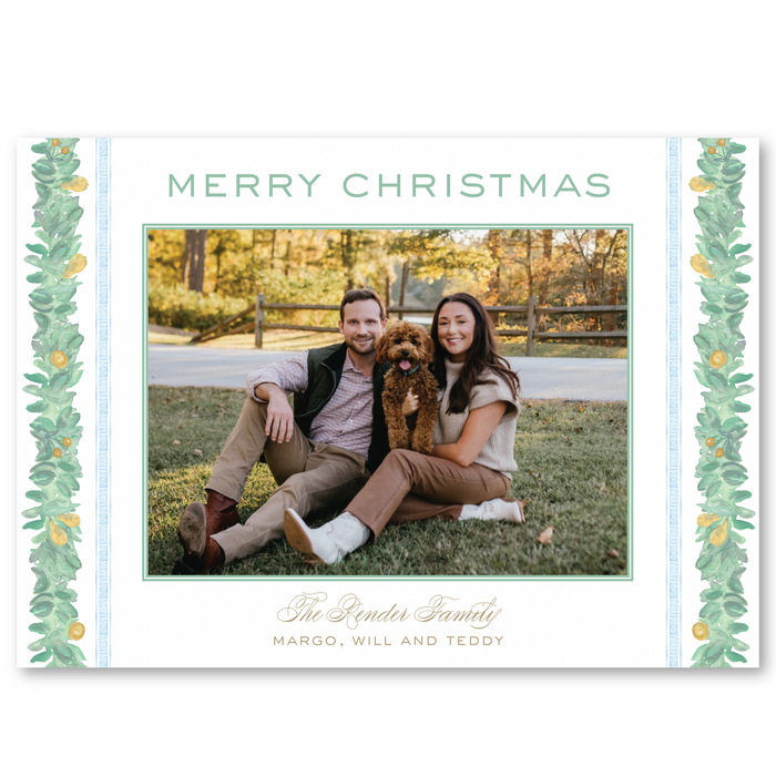 'Pear-y Christmas' Holiday Card - Horizontal