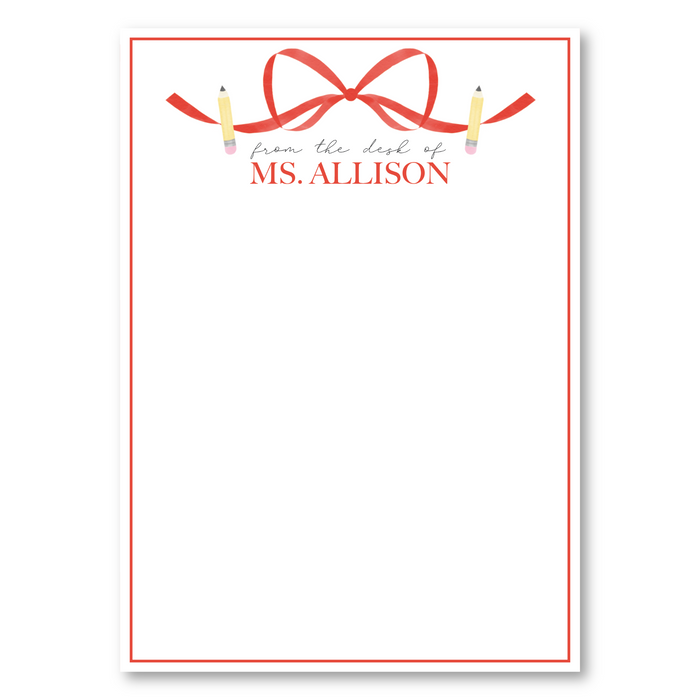 Pencil Bow Notepad