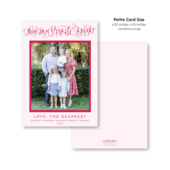 Making Spirits Bright Holiday Card - Petite