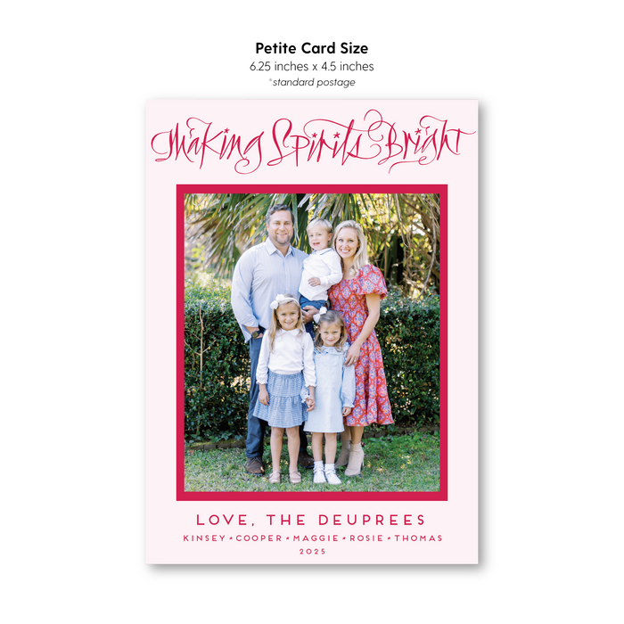 Making Spirits Bright Holiday Card - Petite