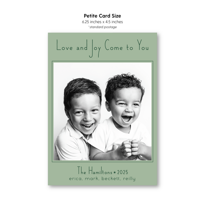 Love & Joy Holiday Card - Petite