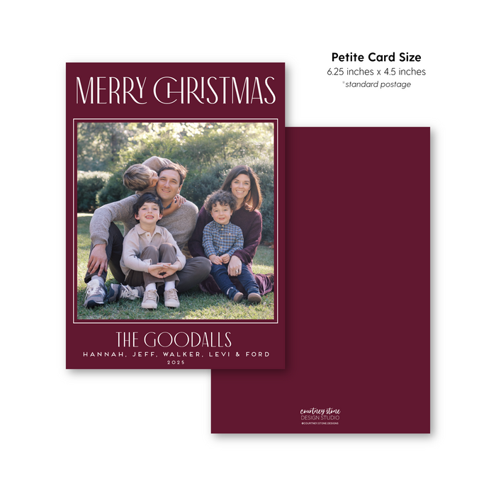 Merry Christmas Holiday Card - Petite