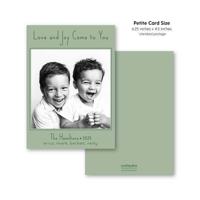Love & Joy Holiday Card - Petite