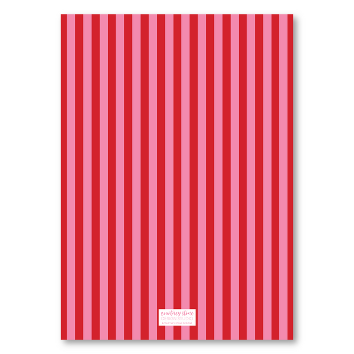 Pink and Green Holiday Novelty Holiday Card