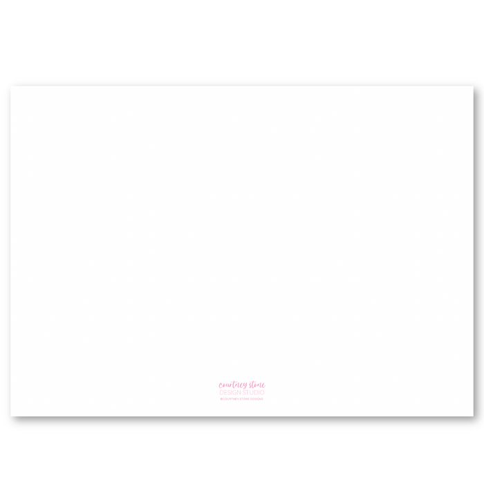 Pink Tartan Rattle Holiday Card | Horizontal