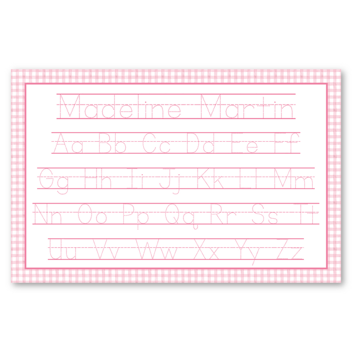 Fundraiser Placemat: Pink Gingham