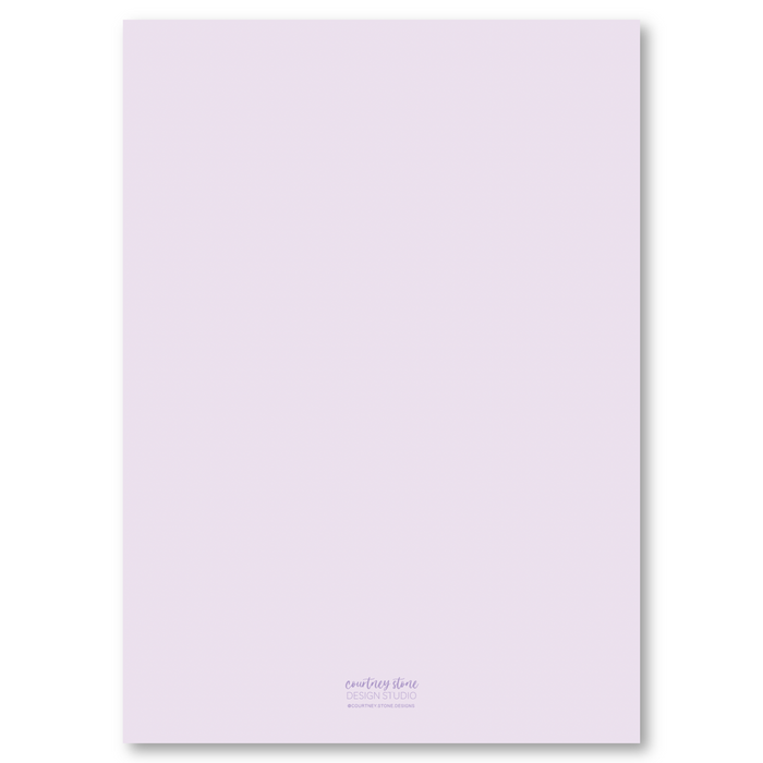 Floral Cross Baptism Invitations - Purple