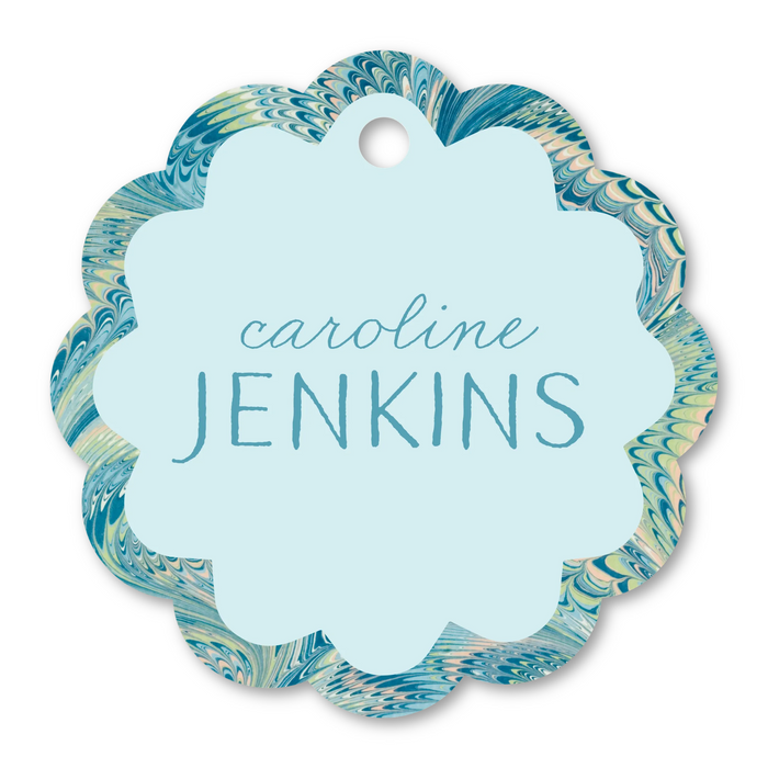 Scallop Gift Tag: Blue Marble Name