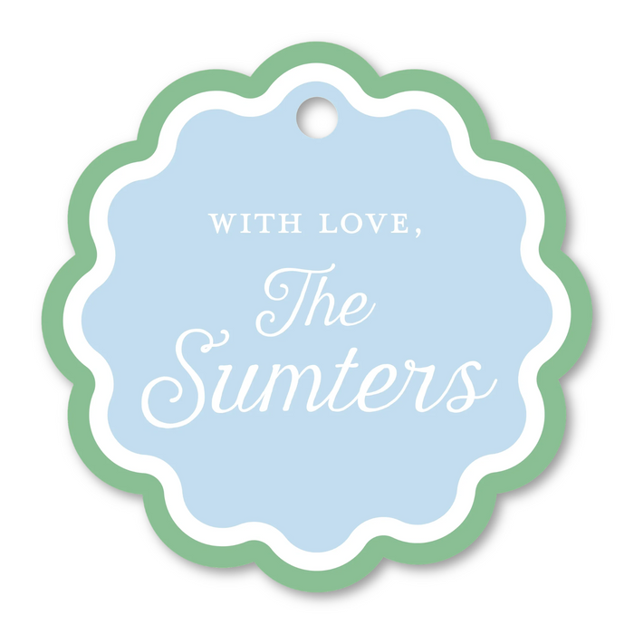 Scallop Gift Tag: Blue Green Name