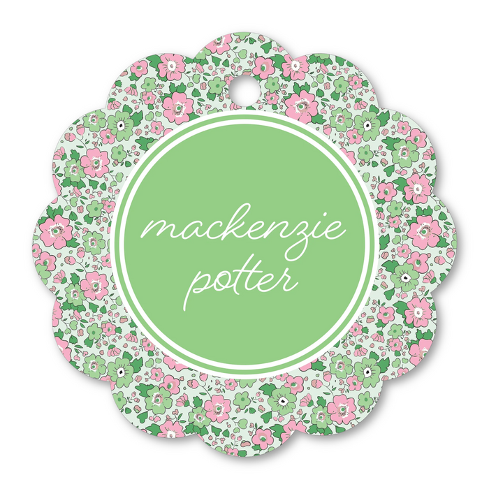 Scallop Gift Tag: Pink Liberty