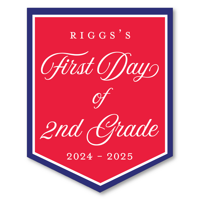 Back To School Sign - Red, White & Blue