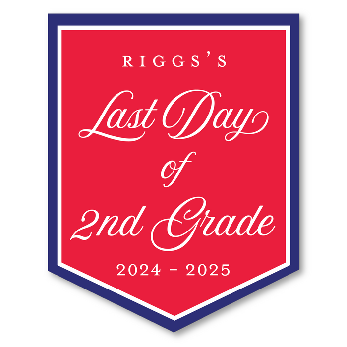 Back To School Sign - Red, White & Blue