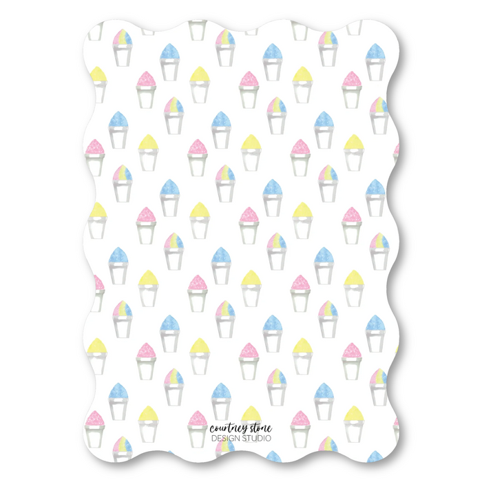 Sno-Cone Birthday Invitations - Wavy Edge