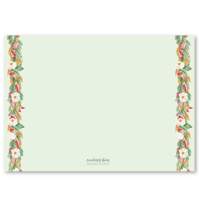 Southern Magnolia Trim Holiday Card - Horizontal