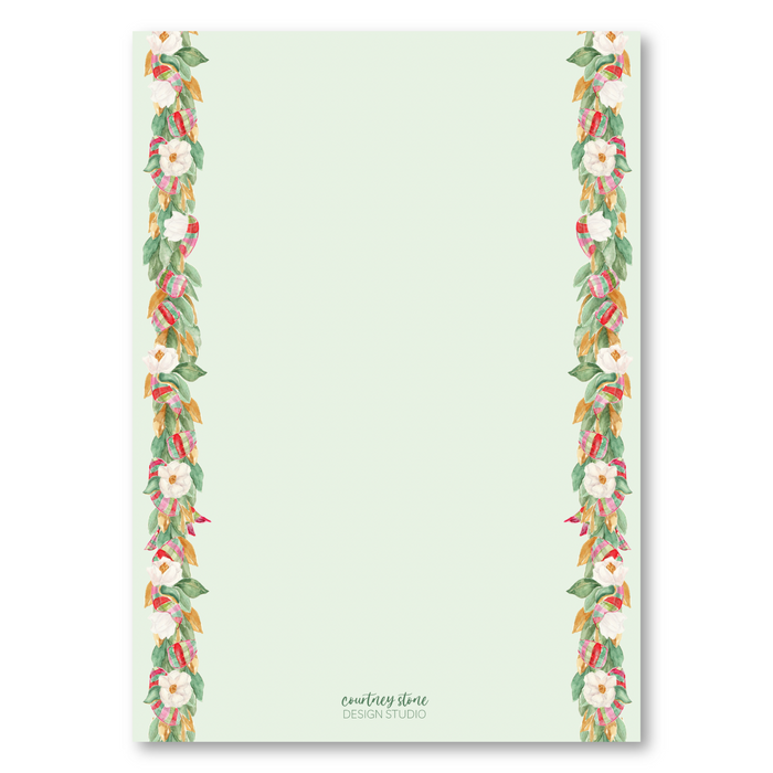 Southern Magnolia Trim Holiday Card - Vertical