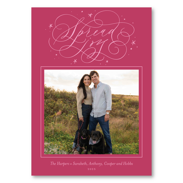 Spread Joy Marble Holiday Card