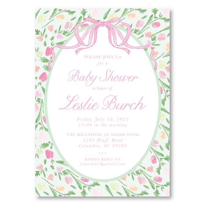 Cheery Floral Shower Invitations