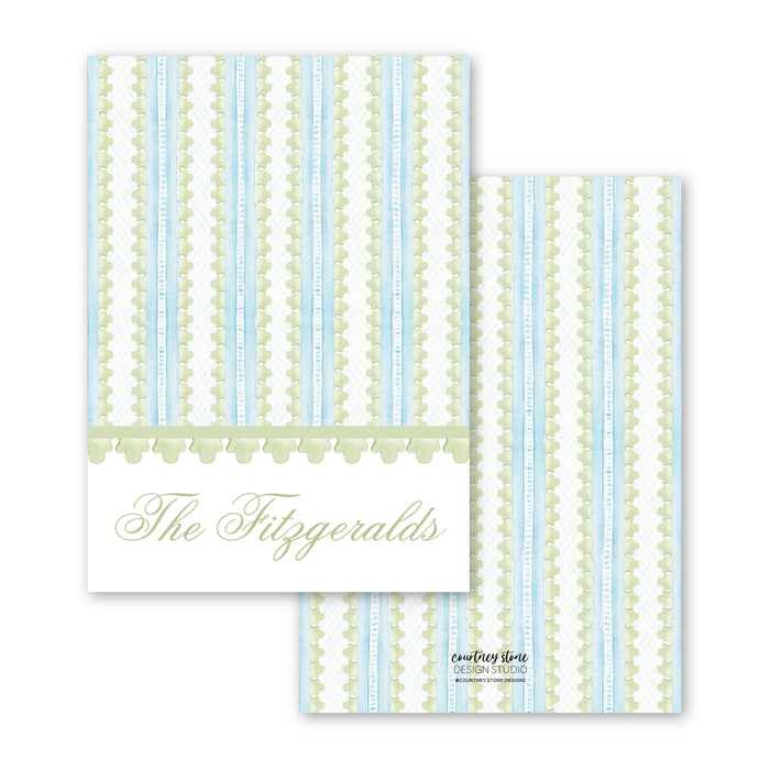 Baroque Holiday - Blue - Holiday Tag