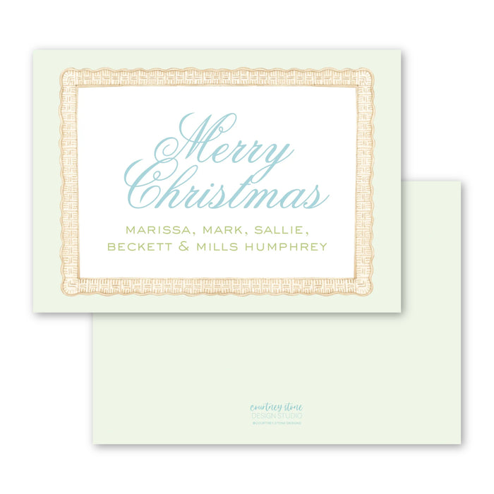 Rattan Wonderland Holiday Tag