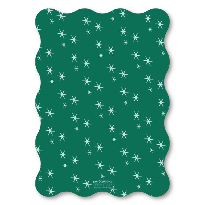 Tis The Season - Wavy Die-Cut Holiday Card