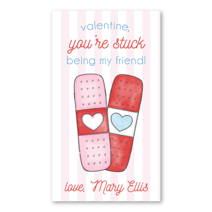 Bandaids - Pink - Printed Valentine