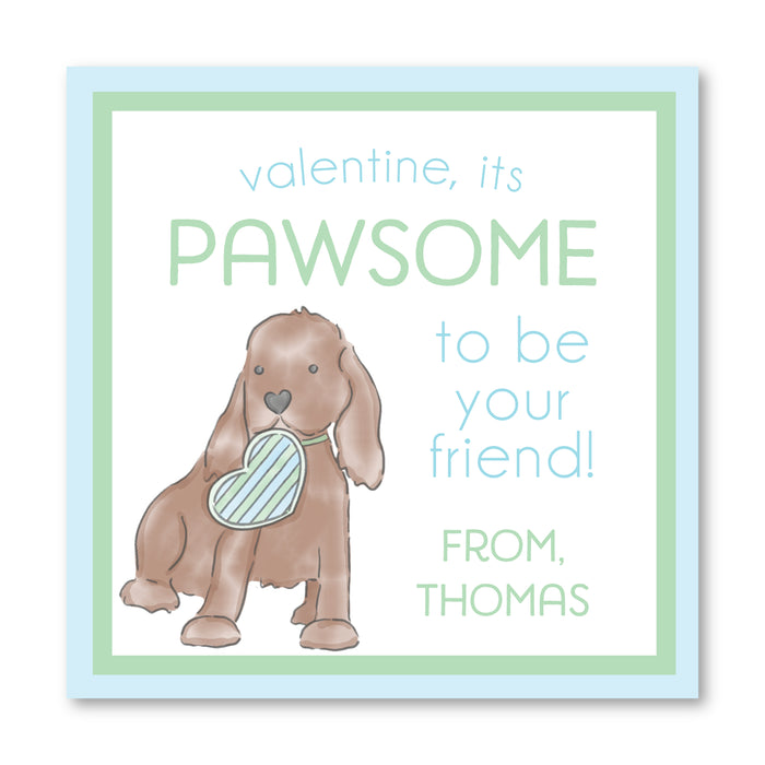 Pawsome Puppy Printed Valentine