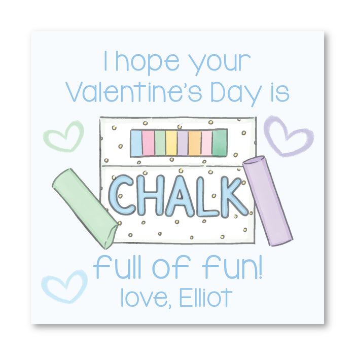 Chalk - Blue - Printed Valentine