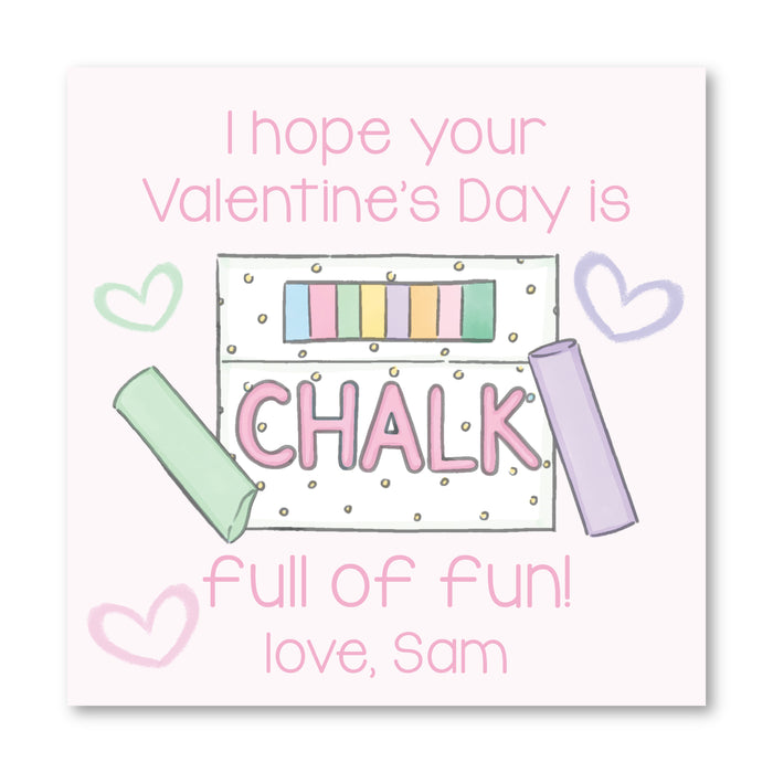 Chalk - Pink - Printed Valentine