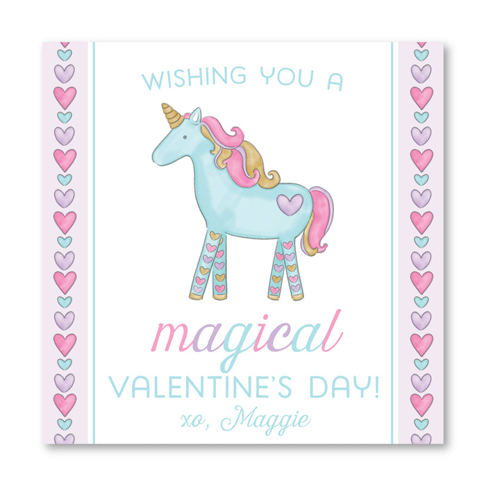 Heart Unicorn Printed Valentine