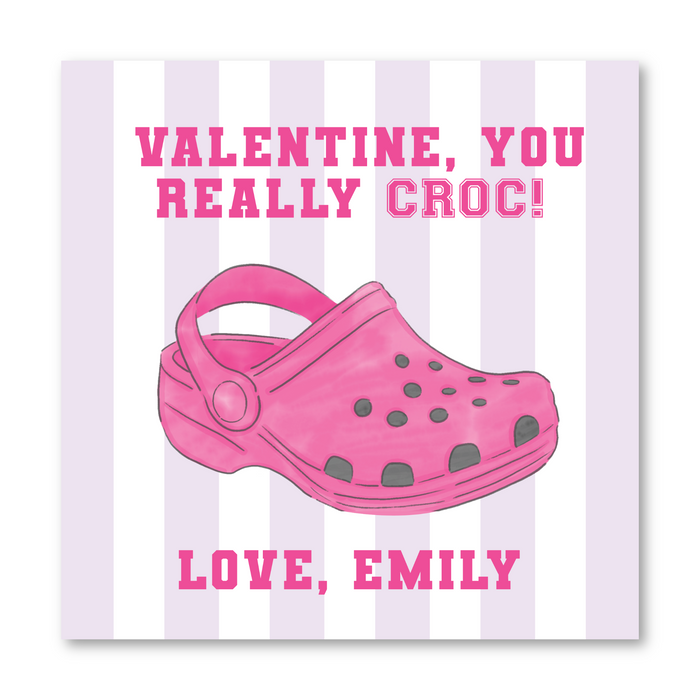 Crocs - Pink - Printed Valentine