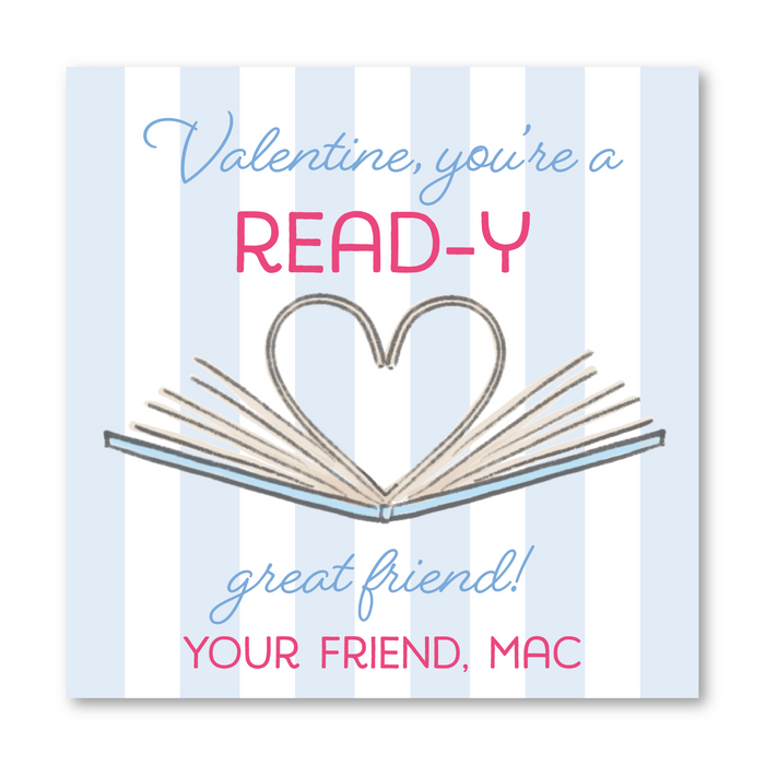 Book - Blue - Printed Valentine