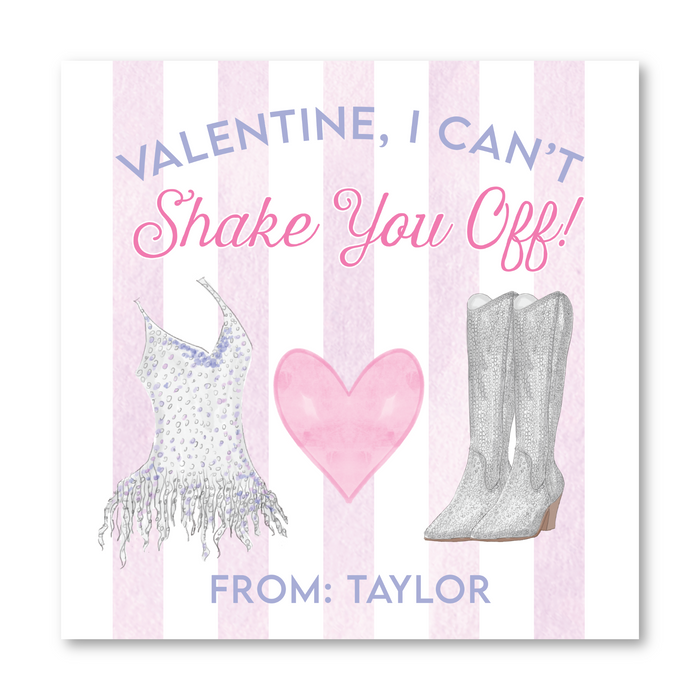 Shake It Off Printed Valentine