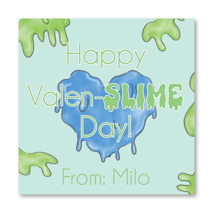 Slime - Blue - Printed Valentine