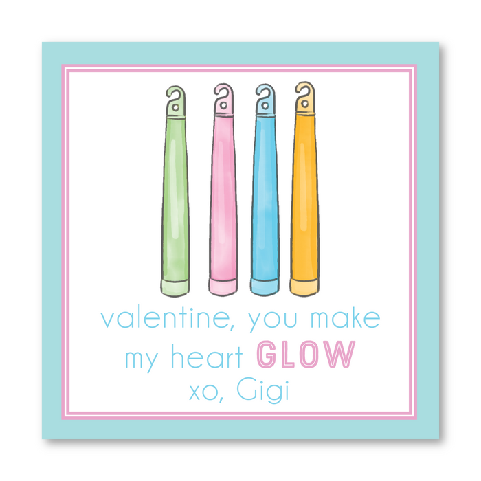 Glow Stick - Pink - Printed Valentine