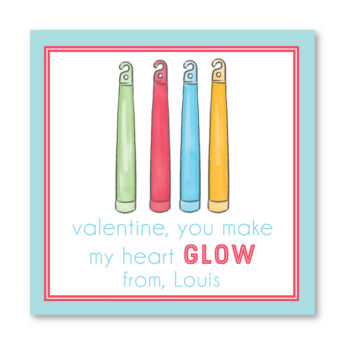 Glow Stick - Red - Printed Valentine