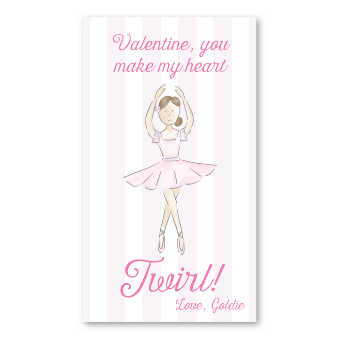 Ballerina Printed Valentine