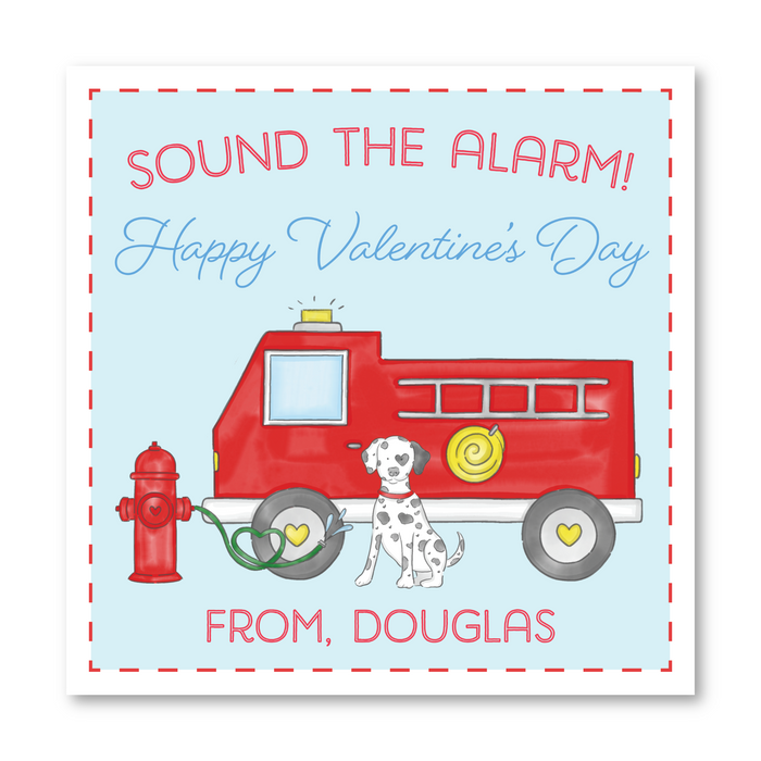 Fire Pup Printed Valentine