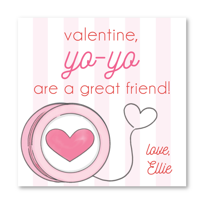 YoYo Pink Printed Valentine