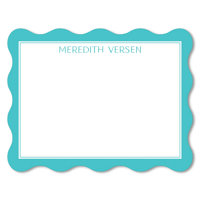 Wavy Cut-Out Stationery - Thick Border