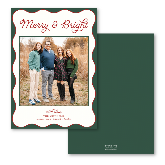 Wavy Frame Holiday Card