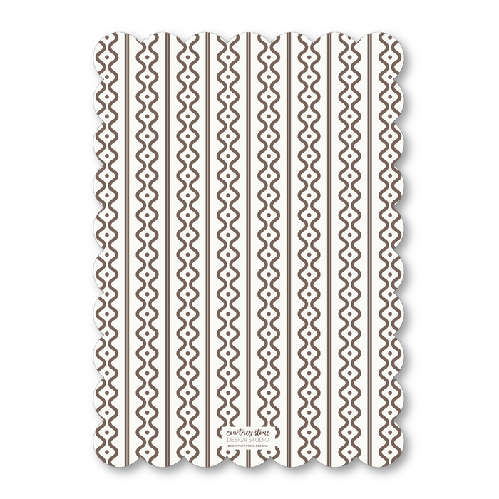 Wish You A Merry Christmas - Scallop Holiday Card